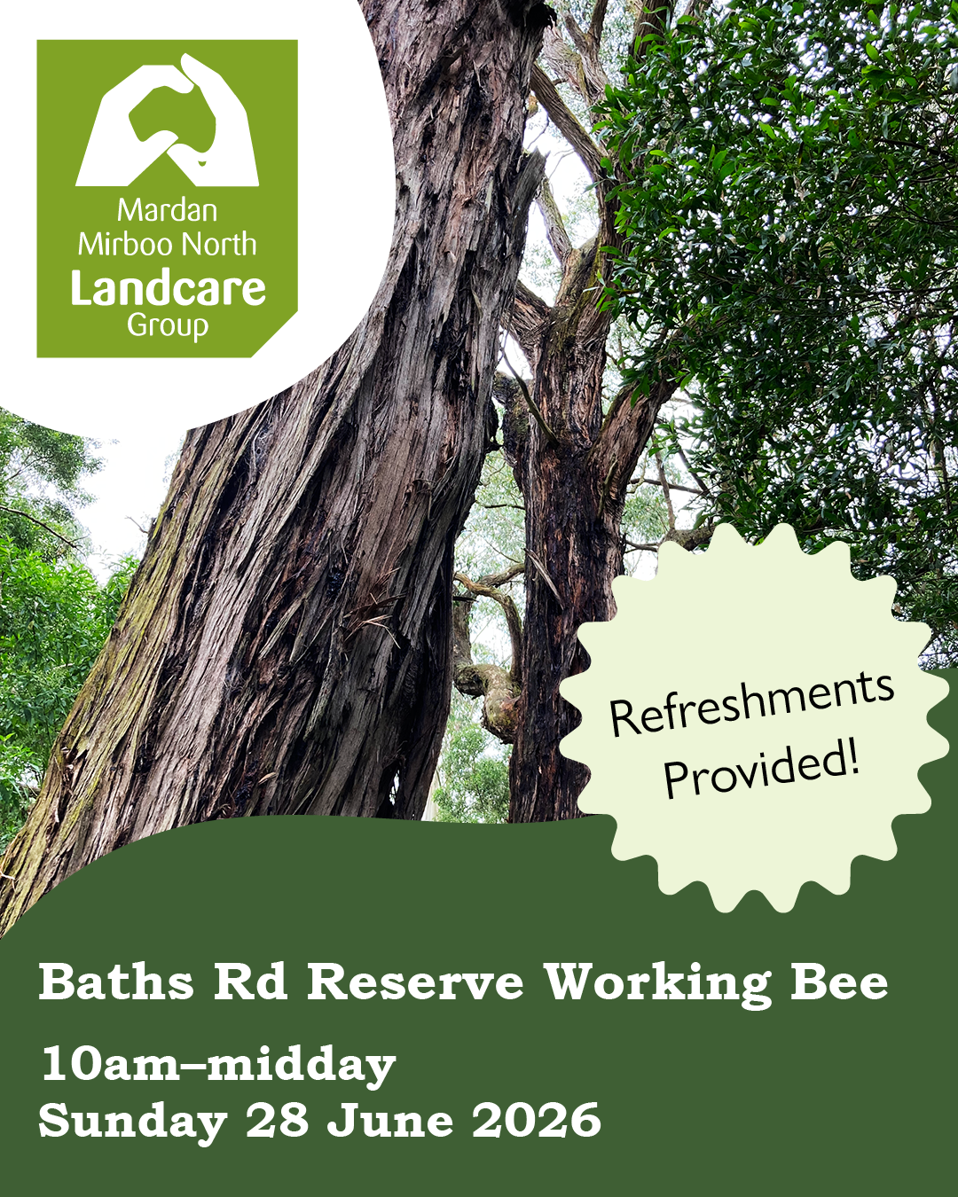 flyer showing details of Landcare event