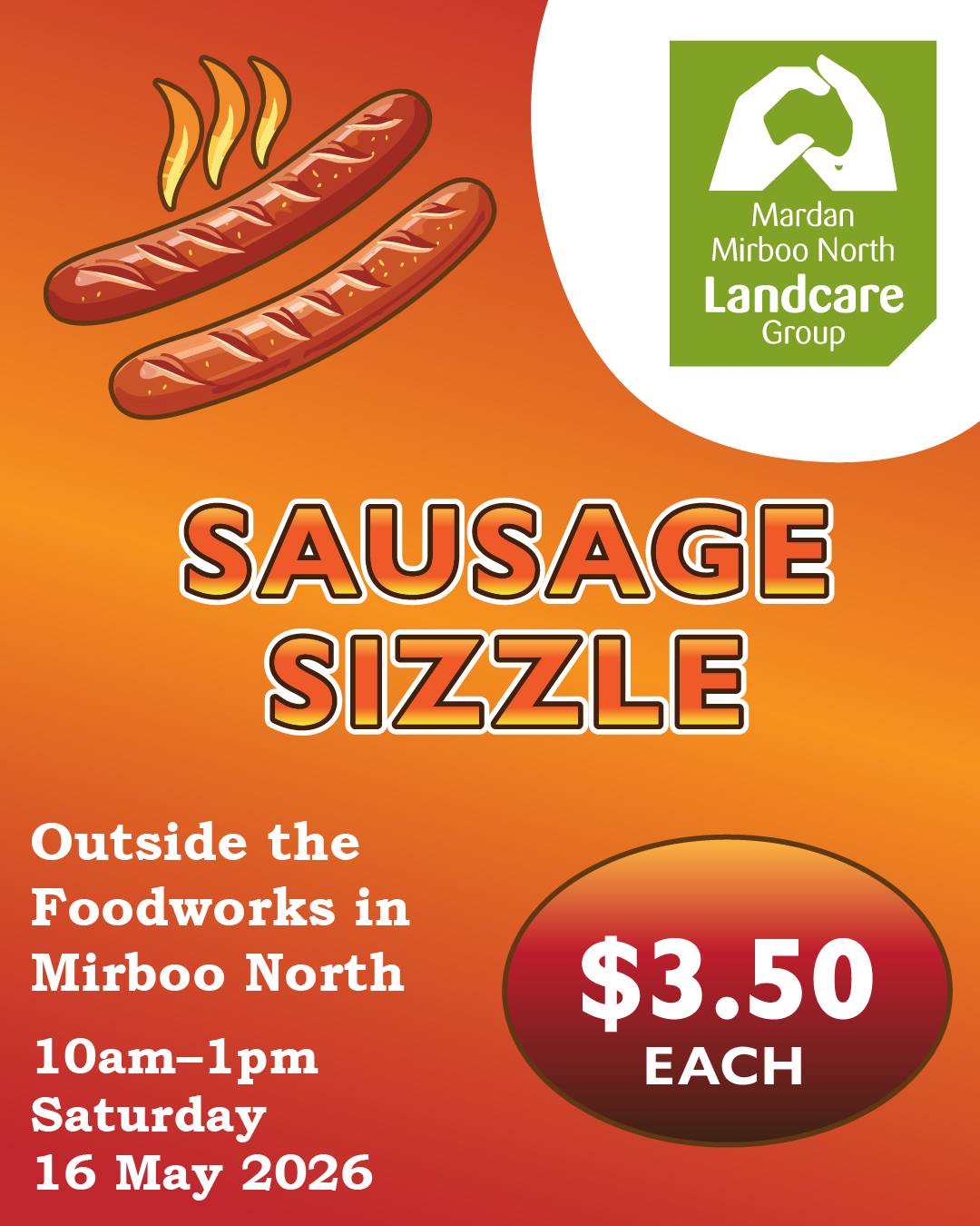 flyer showing details of Landcare event